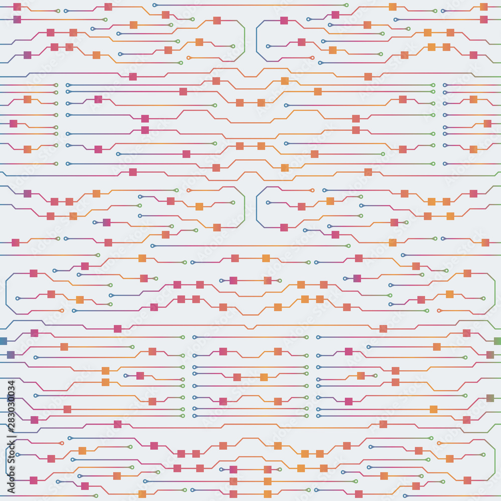 Aufkleber circuit board illustration. abstract circuit board background. vector