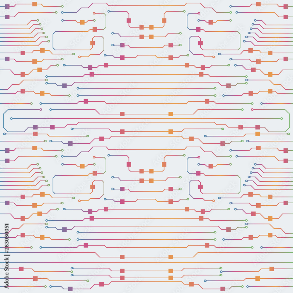 Aufkleber circuit board illustration. abstract circuit board background. vector