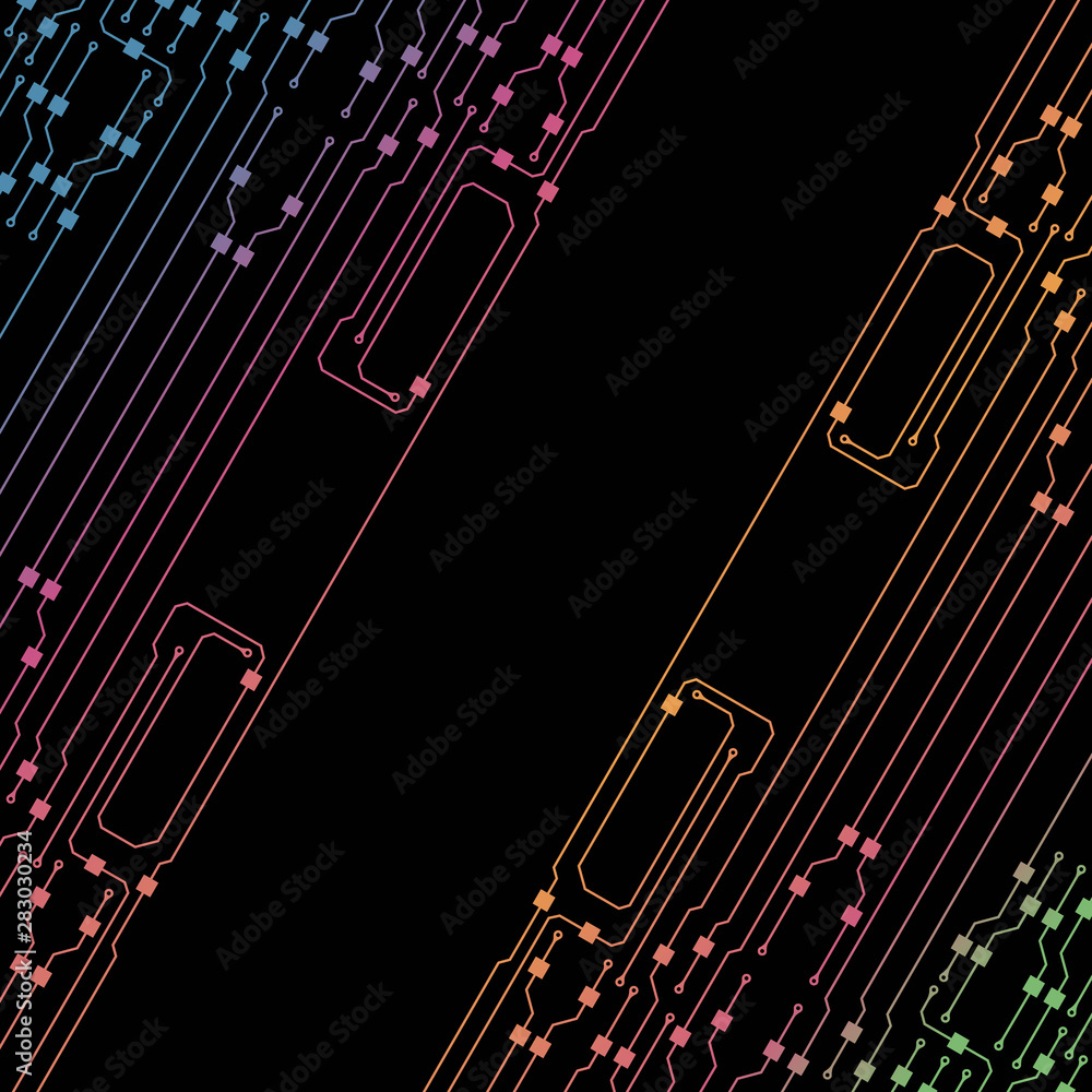Poster circuit board illustration. abstract circuit board background. vector