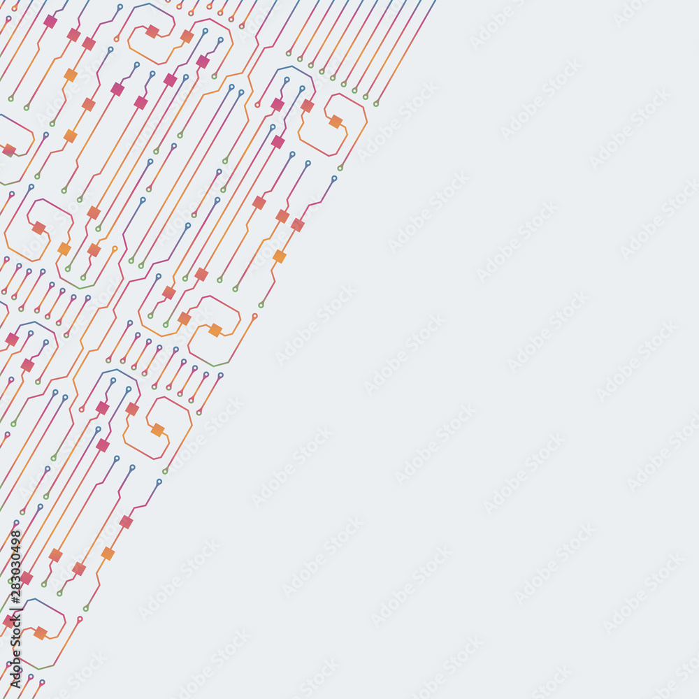 Poster circuit board illustration. abstract circuit board background. vector