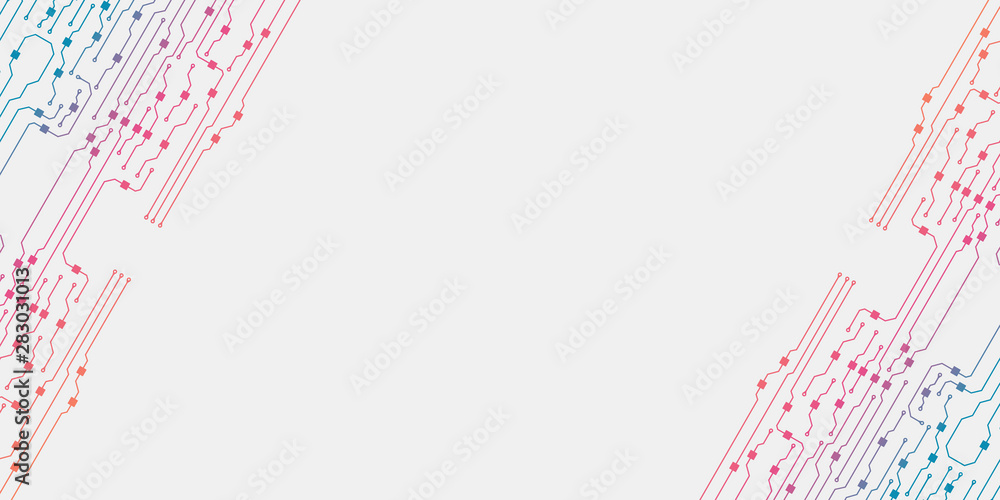 Aufkleber circuit board illustration. abstract circuit board background. vector