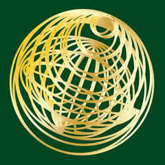 Abstract background. Colored spheres with a gradient and a luminous halo