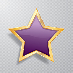 fat gold purple star