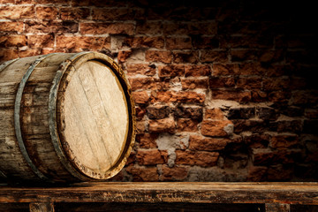 Barrel and free space for your decoration. 