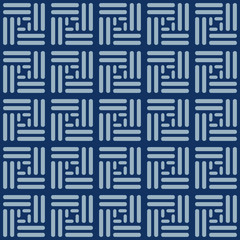 Japanese Indigo Weaving Square Seamless Pattern