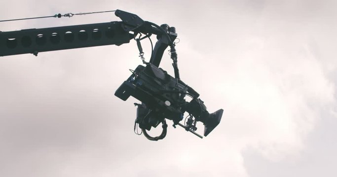 Camera crane in slowmotion 4K