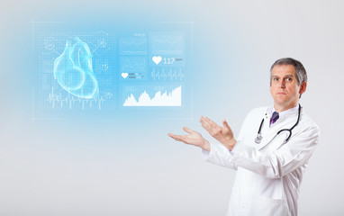 Experienced cardiologist presenting the test results
