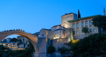 Fototapeta na wymiar Mostar old bridge.Bosnia Herzegovina
