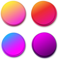 Abstract round colorful paper shapes for text.