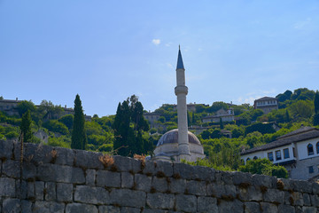 Obraz premium Mosque in Old town of Pocitelj. Bosnia Herzegobina