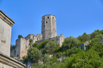 Fototapeta na wymiar Old town of Pocitelj. Bosnia Herzegobina