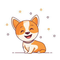 Dog icon, sign dog line icon. Symbol, vector illustration. 