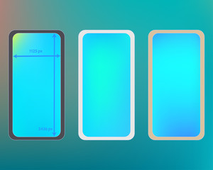 Mesh, multicolor phone backgrounds kit.