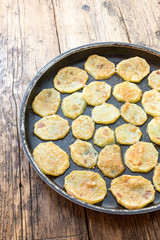 Fried potatoes in the oven