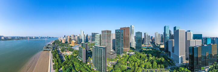 Obraz premium panoramic city skyline in hangzhou china