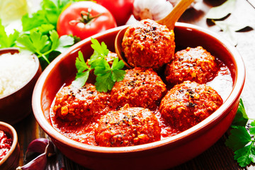 Meatballs with rice