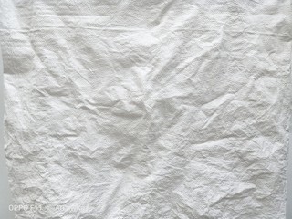 Wrinkled white fabric