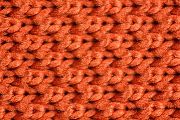close up of red mesh fabric