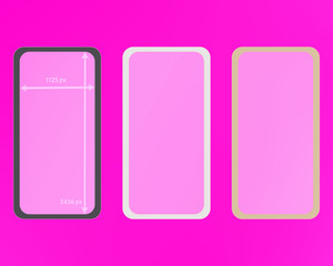 Mesh, pink colored phone backgrounds kit.