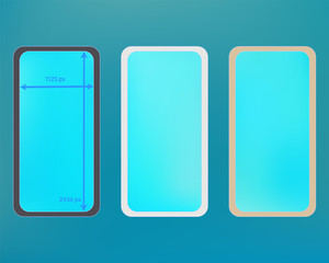 Mesh, cyan colored phone backgrounds kit.