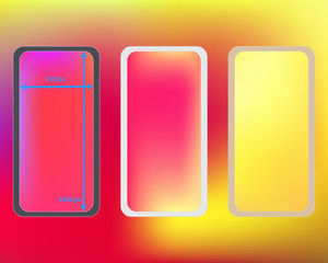 Mesh, multicolor phone backgrounds kit.