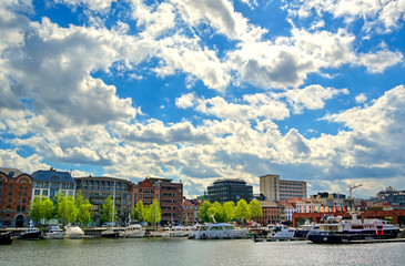 Fototapeta premium City scenes around the Port of Antwerp in Antwerp, Belgium.