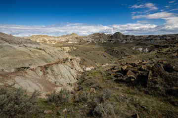 The Badlands of Albert in Canada