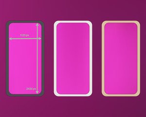 Mesh, magenta colored phone backgrounds kit.