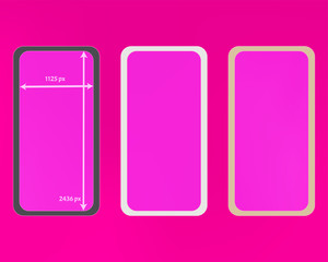 Mesh, pink colored phone backgrounds kit.
