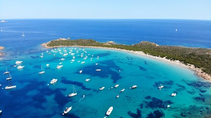 Vue aérienne de Capo Coda Cavallo, Sardaigne