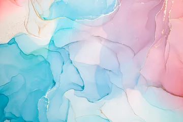 Abstrakter bunter Hintergrund, Tapete. Acrylfarben mischen. Moderne Kunst. Marmorstruktur malen. Alkoholtintenfarben durchscheinend © CHREMOS