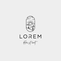 Landscape Logo design for landscaping vector icon