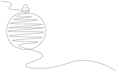 Christmas ball on white background, vector illustration