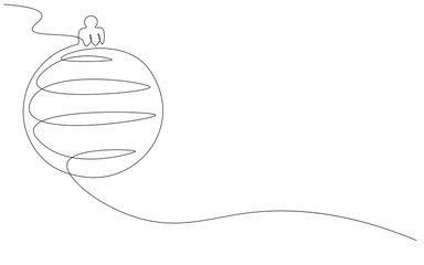 Christmas ball on white background, vector illustration