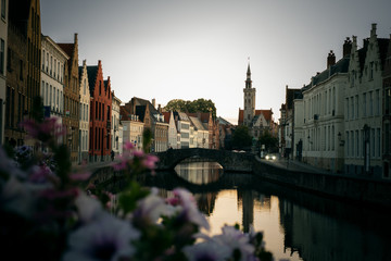 Fototapeta premium Sunset in Bruges