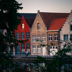 Fototapeta na wymiar Sunset in Bruges