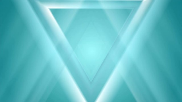 Cyan blue abstract futuristic triangles. Technology polygonal geometric motion background. Video animation Ultra HD 4K 3840x2160