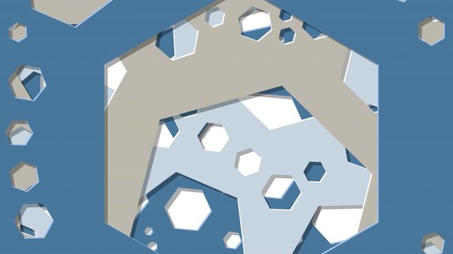 Abstract Generative Art color distributed plygones holes background video