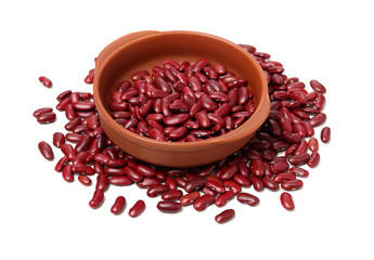 Red Beans stock photo，kidney bean on white background.