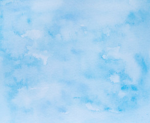 Hand painted watercolor sky and clouds, abstract watercolor background
