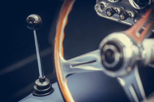 Gear shifter of a vintage car