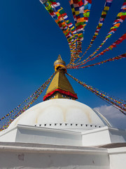 Boudhanath Stupa in Kathmandu valley, Nepal.