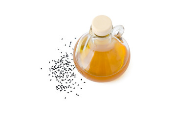 Schwarzk&uuml;mmel&ouml;l in Fl&auml;schchen und Schwarzk&uuml;mmel Saat