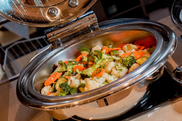 delicious breakfast at the hotel. Buffet