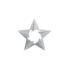 Obraz premium star paper origami symbol logo vector