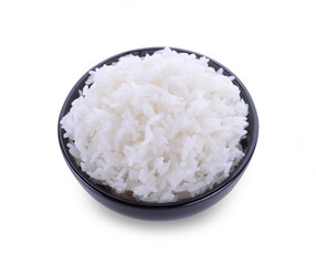 rice bowl on white background
