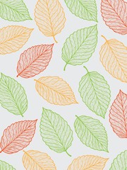 Obraz premium seamless pattern with autumn leaves