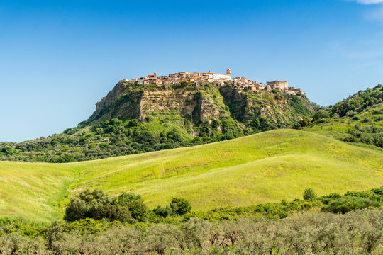 View of historic Santa Severina in Calabria, Italy