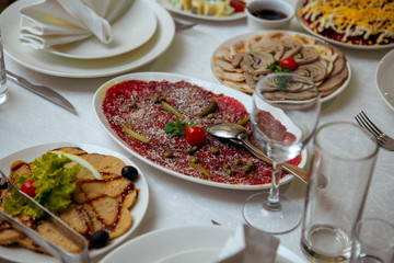 served table before the holiday