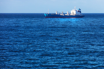 cargo ship in ocean